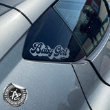 Baby Girl Reverse Cut Retro Vehicle Decal