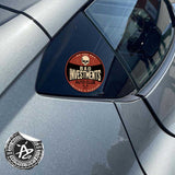 BAD Skull Label Round Vehicle Decal