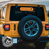 Don't Leave Me Text Sad Heart Vinyl Decal