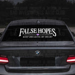 False Hopes Simple Window Broken Heart Decal