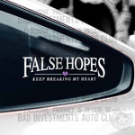 False Hopes Simple Window Broken Heart Decal