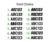 Registration Number Decals: Custom Waterproof Vinyl Stickers (PAIR)