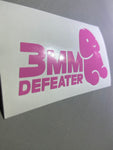 3mm Defeater Small Dick Funny Prank Vehicle Taillight Decal