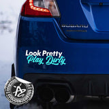 Look Pretty Play Dirty 2 Colour Vehicle Sticker