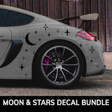 Cosmic Stars Moon Decal Pack Set for Vehicle