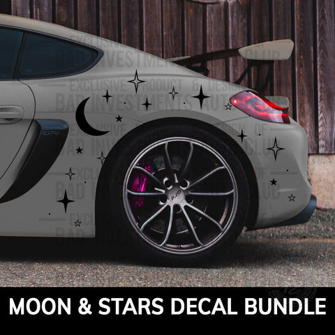 Cosmic Stars Moon Decal Pack Set for Vehicle