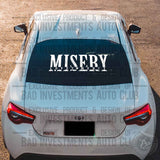 Misery Loves Mercy Bumper Sticker Decal Accessory