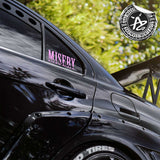 Misery Loves Mercy Bumper Sticker Decal Accessory