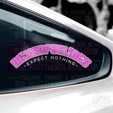 Mixed Feelings Two Colour Arched JDM Vehicle Decal