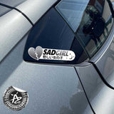 Sad Girl 3 Colour Broken Heart Moon Stars Vehicle Decal