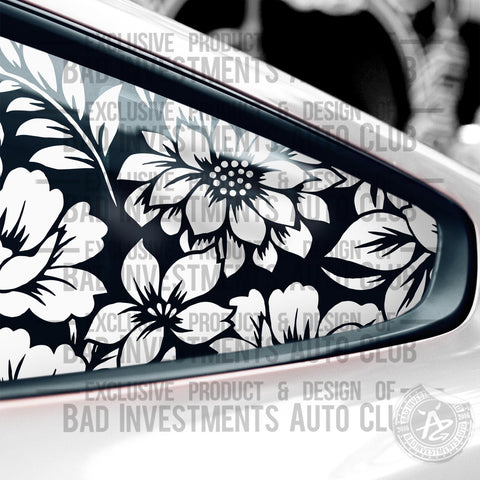 Flower Quarter Panel Rear Window Decal