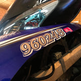 Registration Number Decals: Custom Waterproof Vinyl Stickers (PAIR)