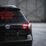 Exclusive Spend Cheques Windshield Banner Decal