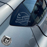 Free Spirited Circle Retro Cosmic Car Decal
