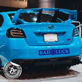 BAD Luck Sad Face Vehicle Decal