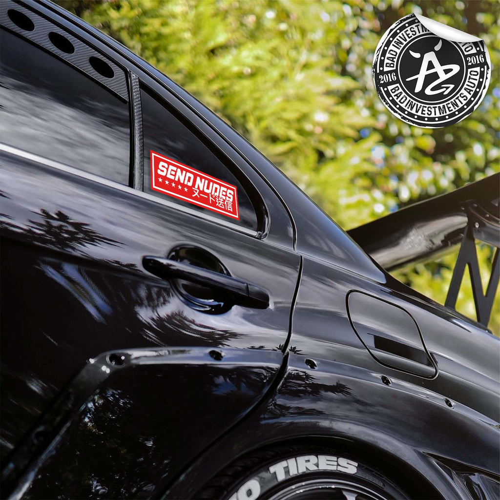 Send Nudes Vinyl Sticker, Funny Adult Joke Car JDM Bike Van Bumper Window Decal Send Nudes Vinyl Sticker, Funny Adult Joke Car JDM Bike Van Bumper Window Decal