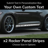 A custom long decal shown at the bottom of a vehicle