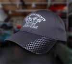 Embroidered Skull Pistons Hat with Carbon Fibre Accents