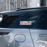 Bad Investments Auto pink cherry blossom flower slap sticker on SUV window