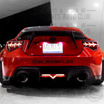 Mockup of Bad Investments Auto Instagram username sticker on car rear bumper