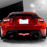 Mockup of Bad Investments Auto Instagram username sticker on car rear bumper