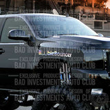 Boobie Bouncer Off Roading sticker on truck hood by Bad Investments Auto