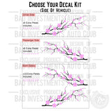 Decal kit option choices. Driver Side, Passenger Side or Both Sides of vehicle.