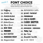 Font choices page 2