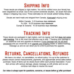 Shipping, tracking, and refund policy of Bad Investments Auto