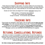 Shipping, tracking, and refund policy of Bad Investments Auto