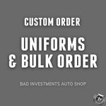 Custom: Uniforms and Bulk Orders